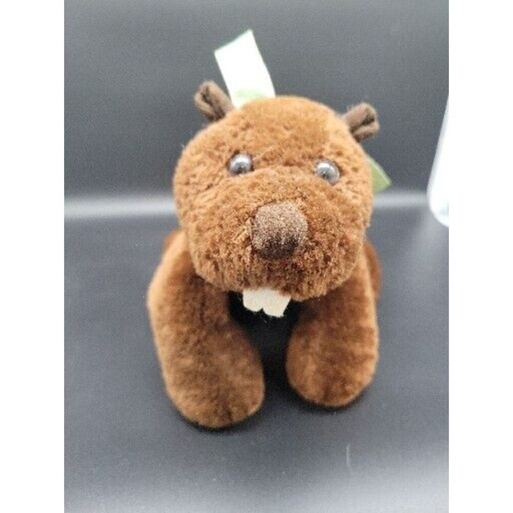 Vintage Mary Meyer Flip Flops Plush Relaxed Animal Bucky Beaver Plush Tag Bow
